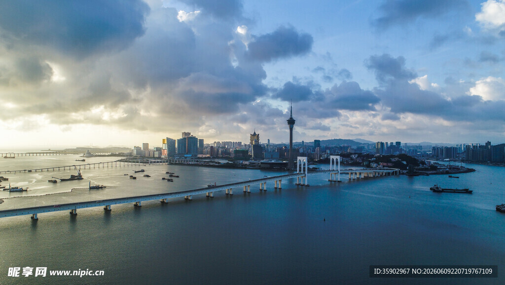 海滨城市美丽海港风光