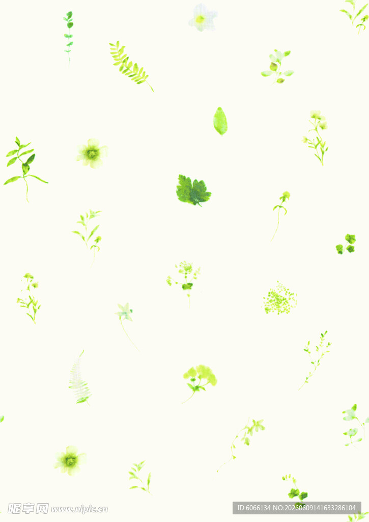 清新绿色斑点水彩背景图