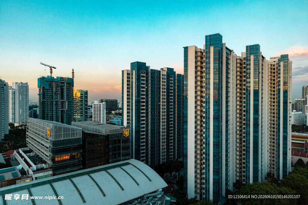 城市高层住宅建筑群景观