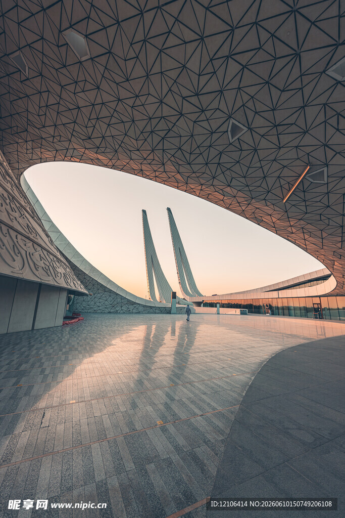 现代建筑独特外观景观