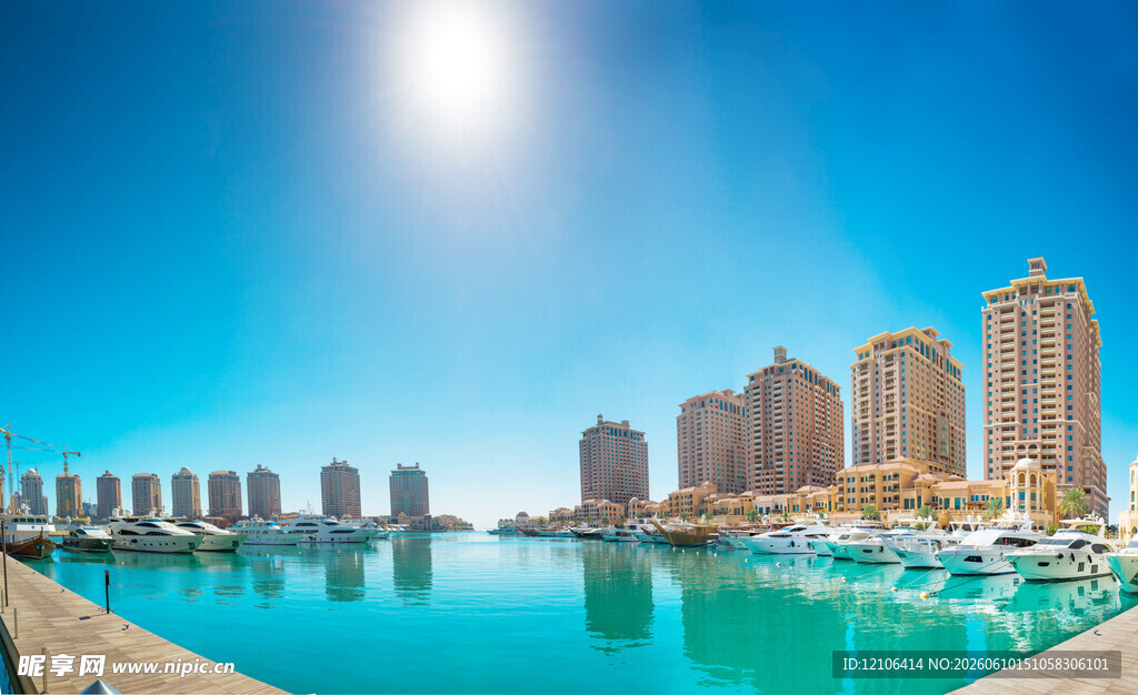 海滨城市美丽天际线景观