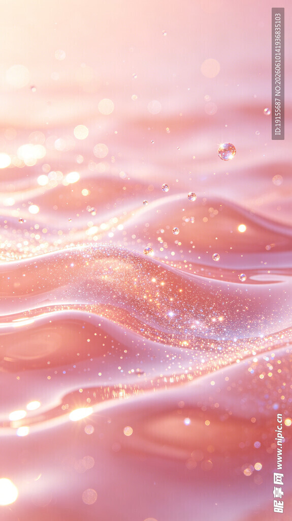 梦幻粉色水波纹理画面