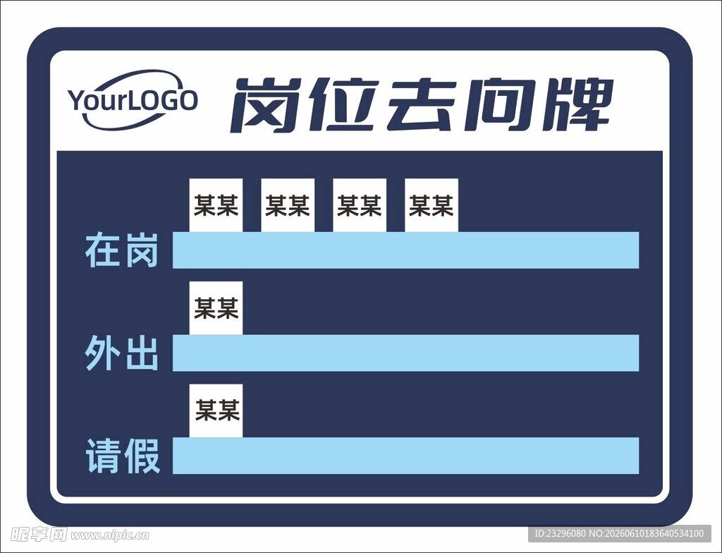 岗位云门牌展示界面