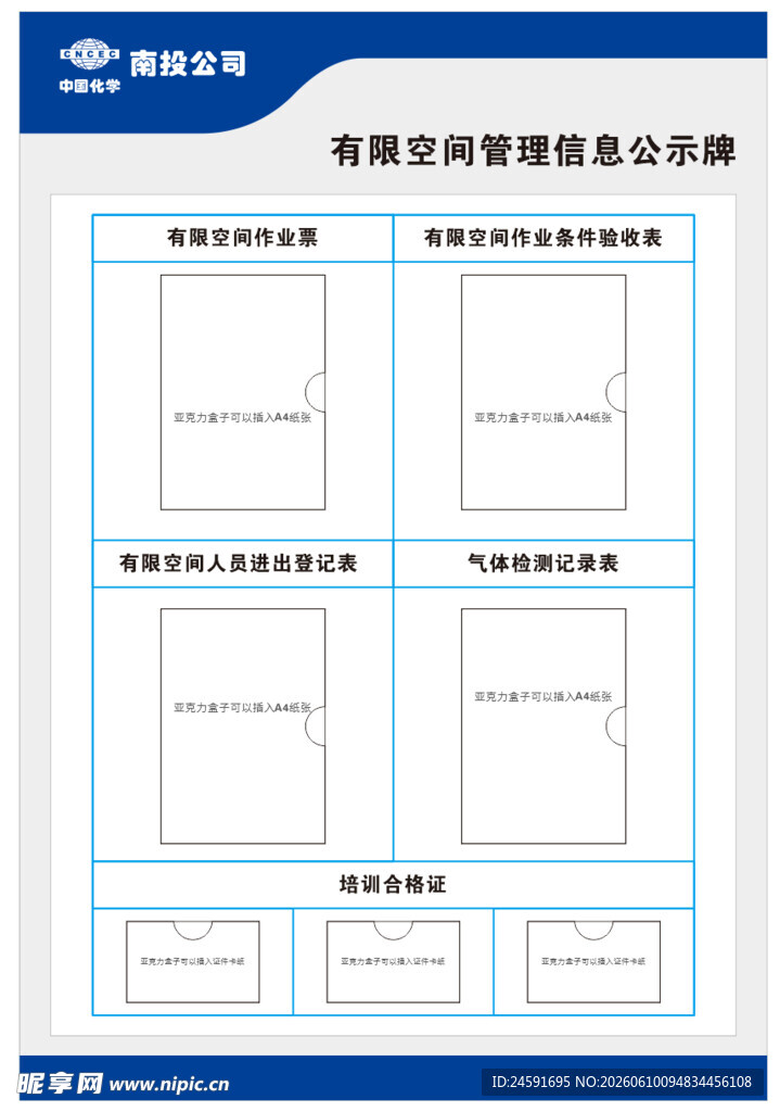 有限空间管理信息公示牌