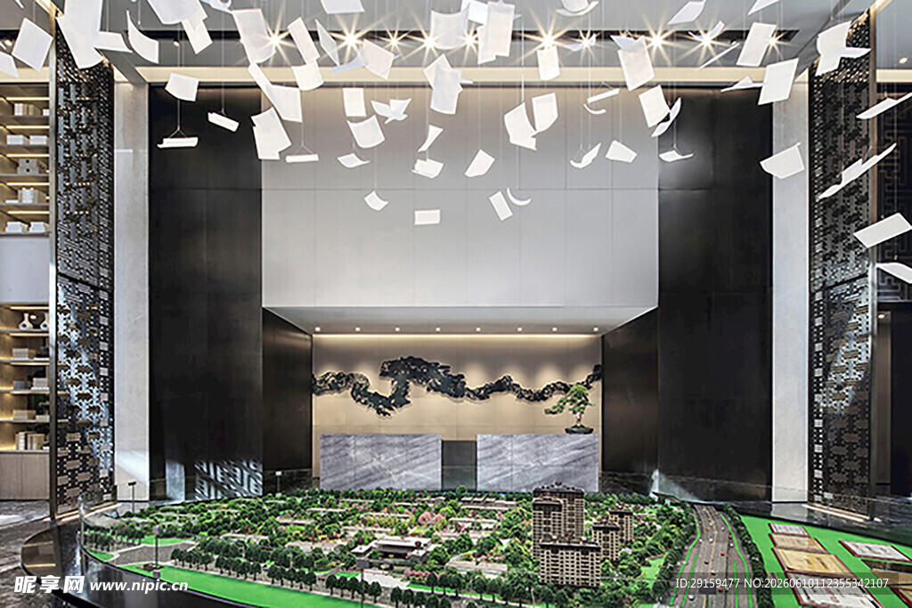 现代建筑模型展示空间