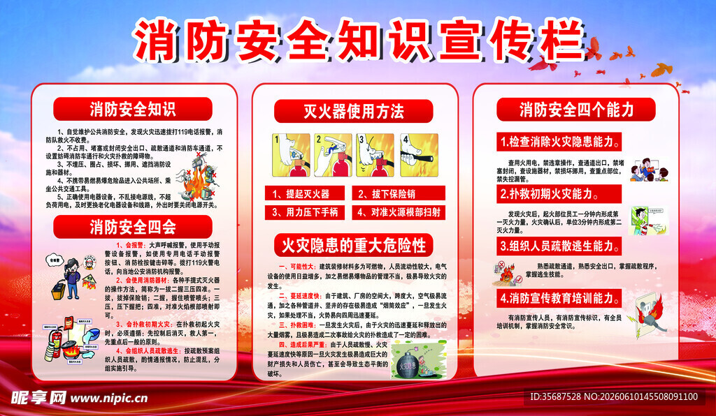 消防安全宣传栏展示