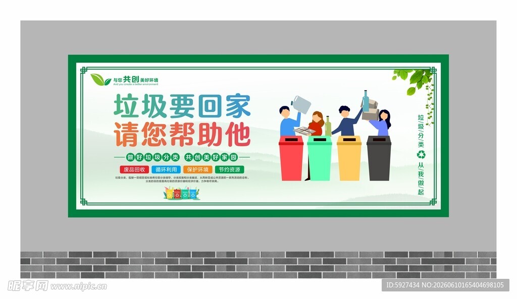 垃圾分类展板