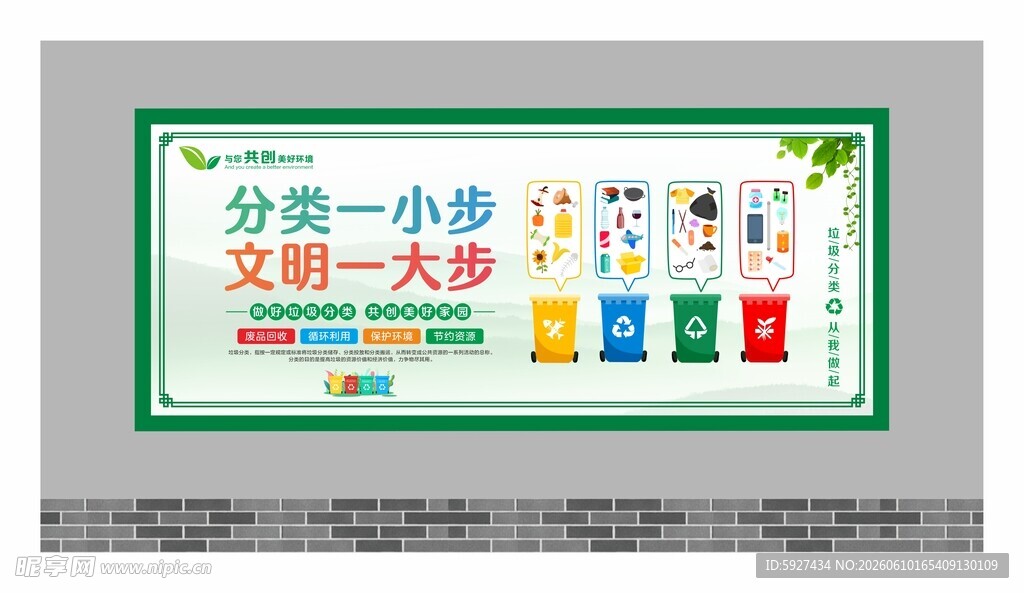 垃圾分类展板