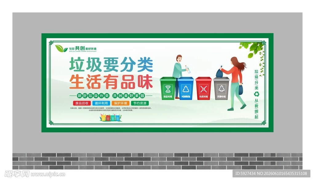 垃圾分类展板 