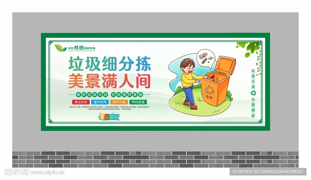 垃圾分类展板 