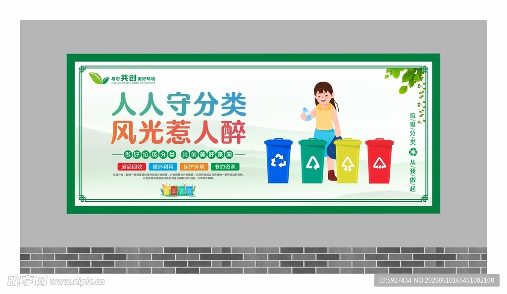 垃圾分类展板