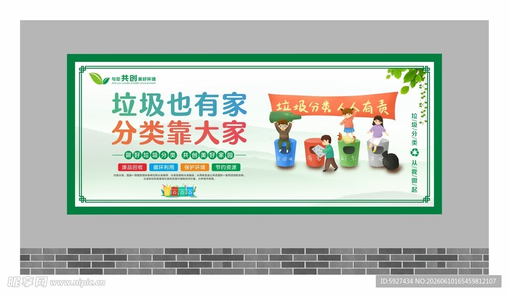 垃圾分类展板 
