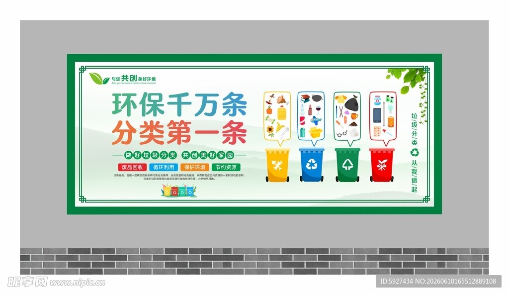 垃圾分类展板