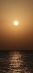 金棕海日落
