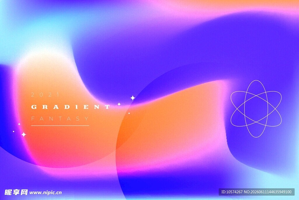 梦幻渐变流体背景图案