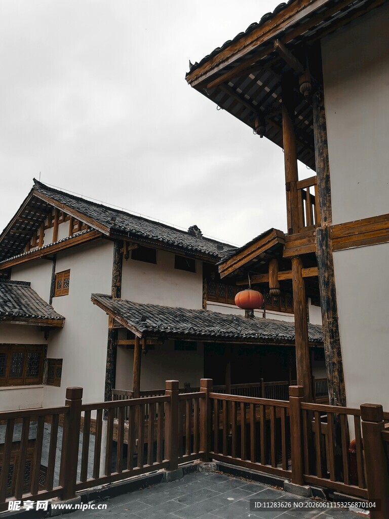 中式庭院古建筑景致