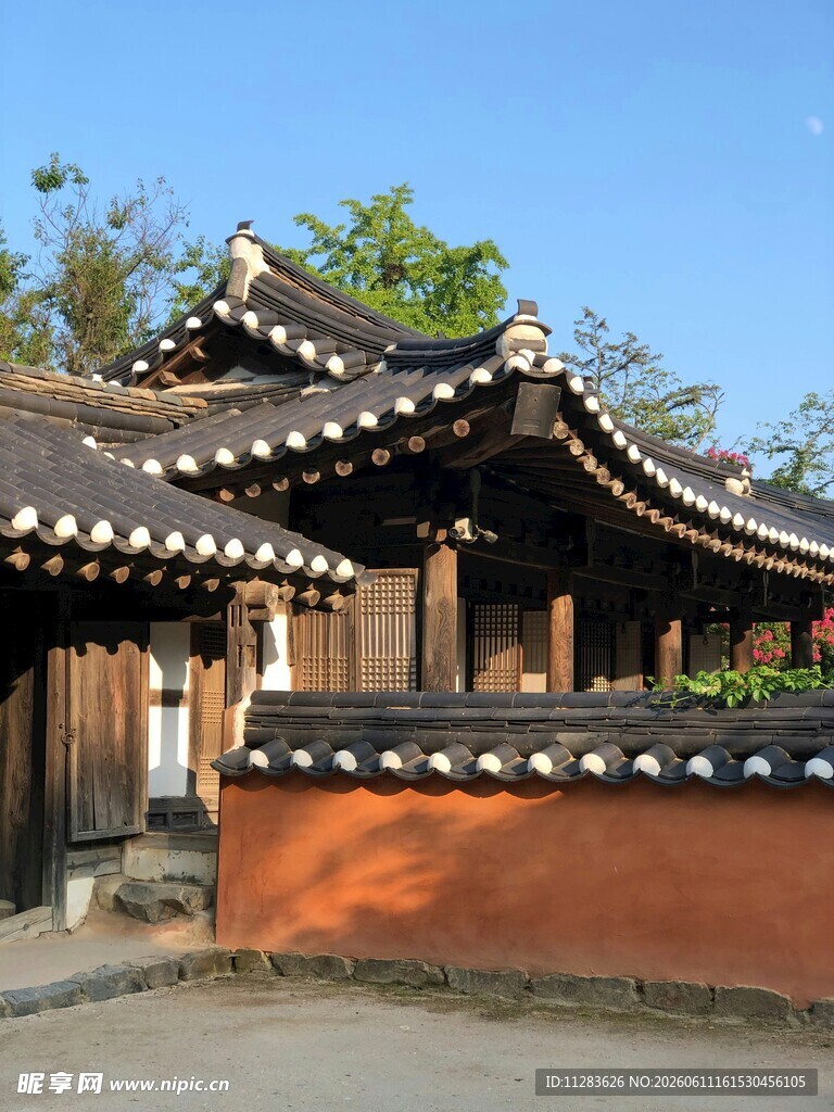 传统韩式古建筑风貌