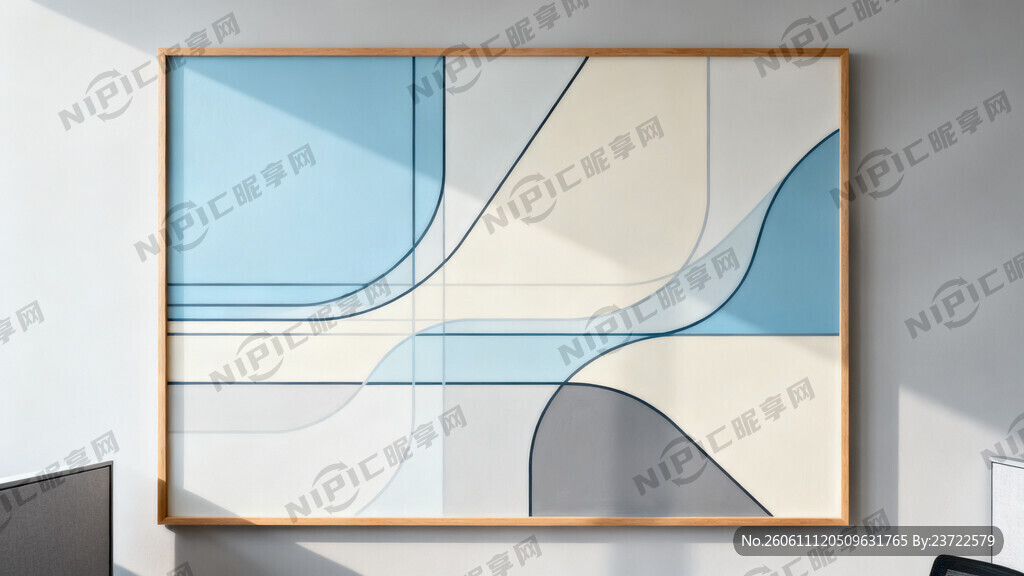 办公室隔离上做一付画