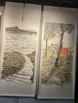 两幅精美手绘风景画作
