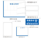 蓝色信息公示栏 取款机标识