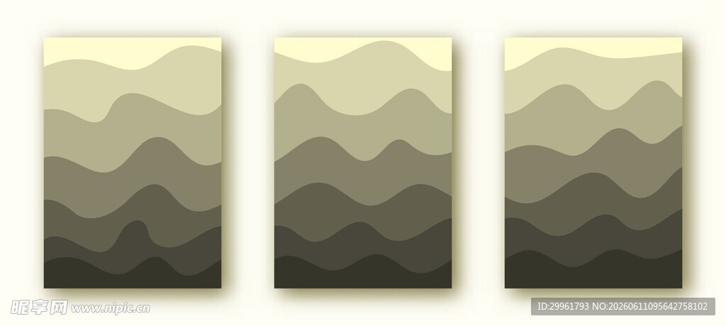 山水渐变挂画