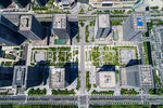 城市建筑群空中俯瞰景观