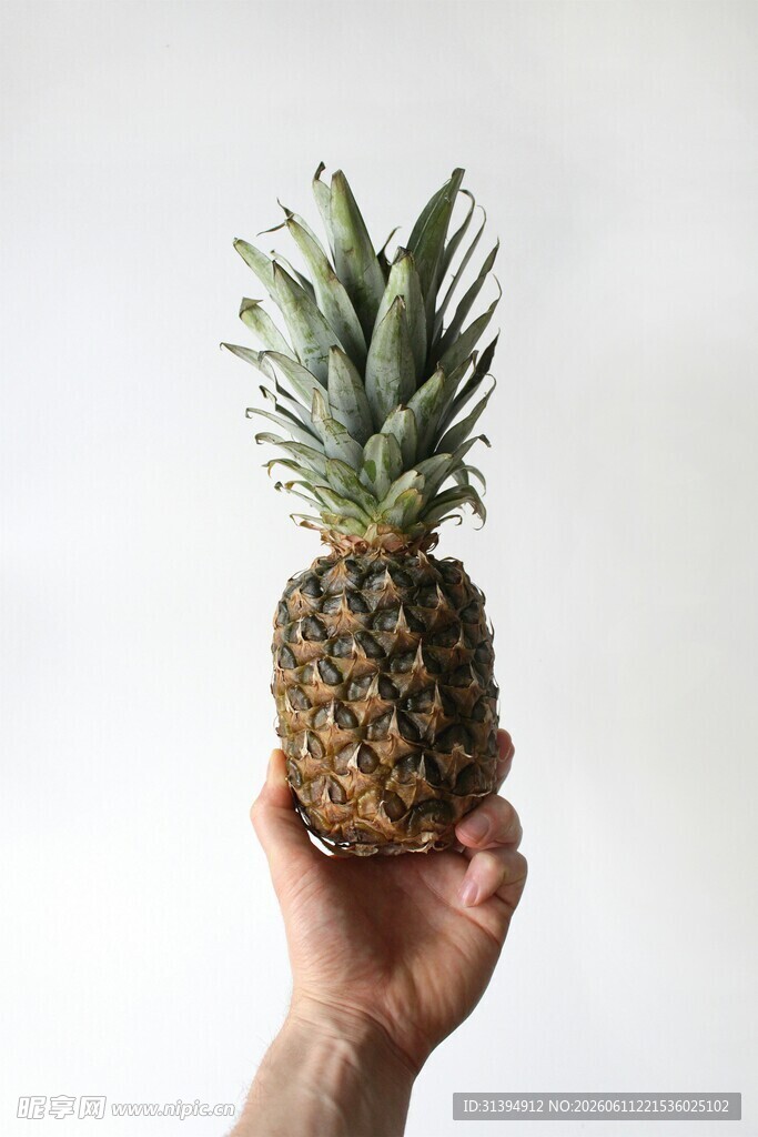 手托新鲜菠萝