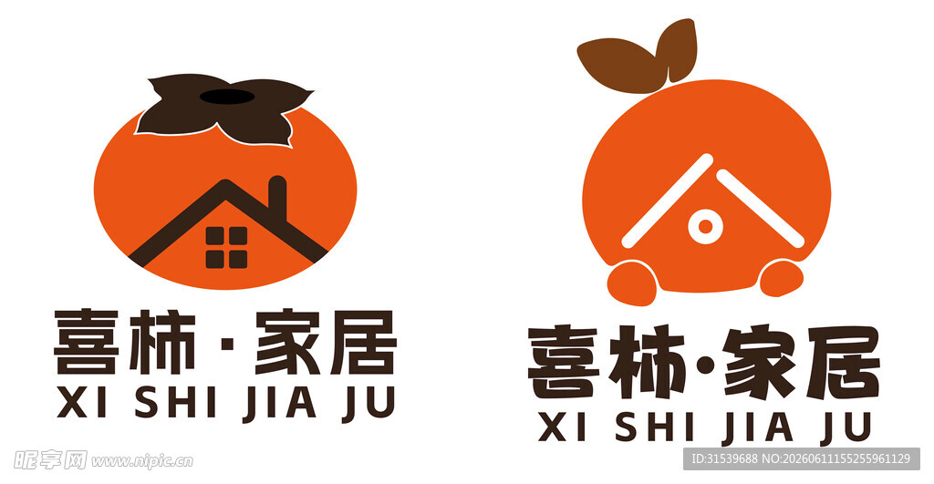 喜柿家居品牌标识logo