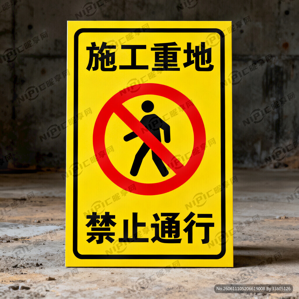 施工重地 禁止通行