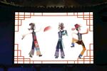 传统皮影戏人物表演画面