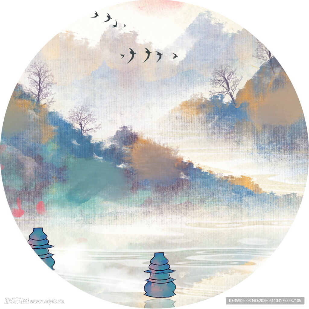水墨山水意境图