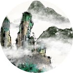 水墨山水间的云雾奇峰