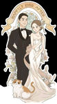 新婚夫妇插画