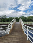 湖畔木桥风景