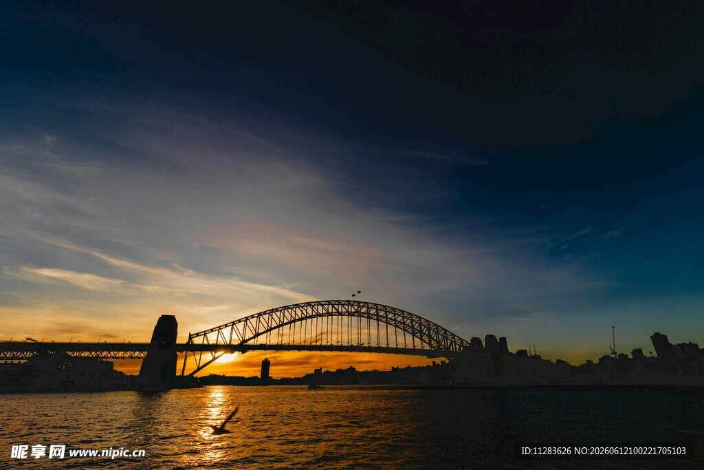 悉尼海港大桥日落美景