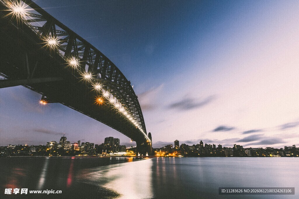 悉尼海港大桥夜景风光