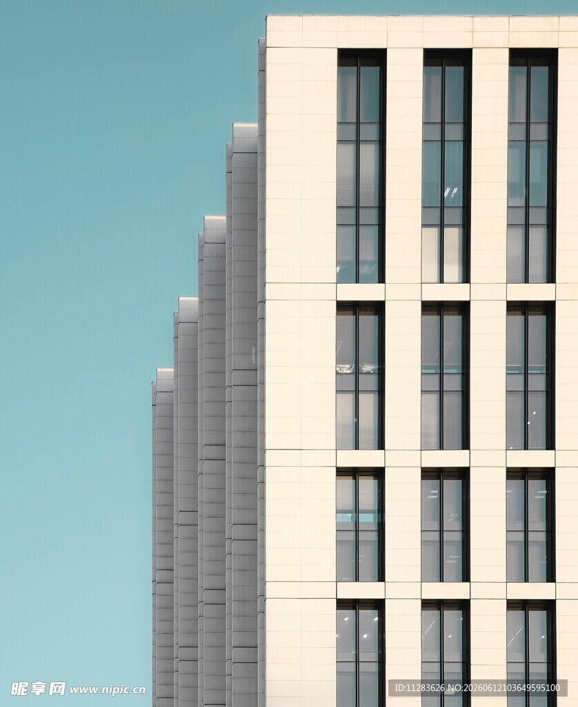 现代高楼建筑外观特写