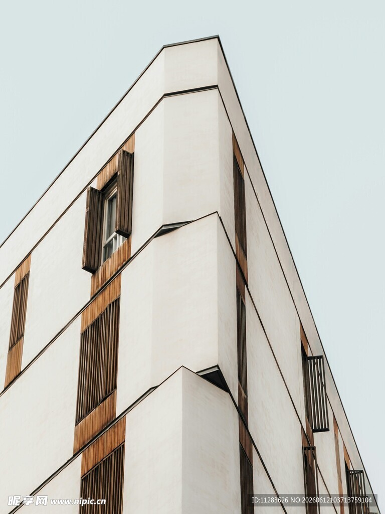 现代风格建筑外观特写