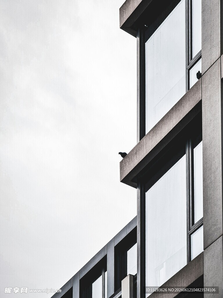 现代风格建筑外观特写