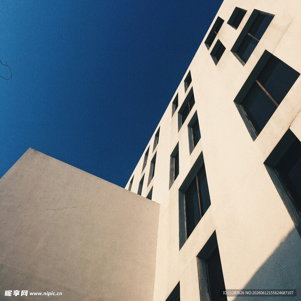现代建筑外观特写