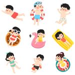 夏日游泳素材