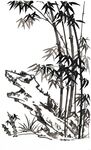 竹林山石图
