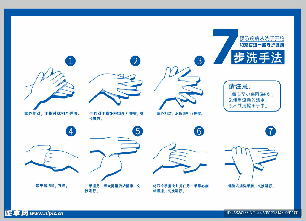 七步洗手法