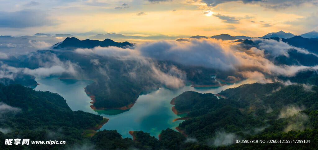  亚洲中国广西梧州蒙山茶山湖落