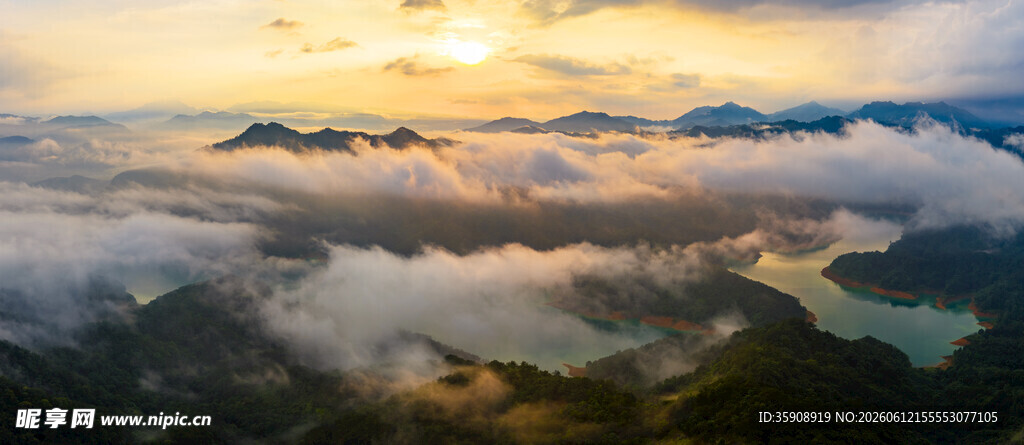  亚洲中国广西梧州蒙山茶山湖落