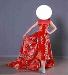 红衣小女孩华丽中式礼服秀