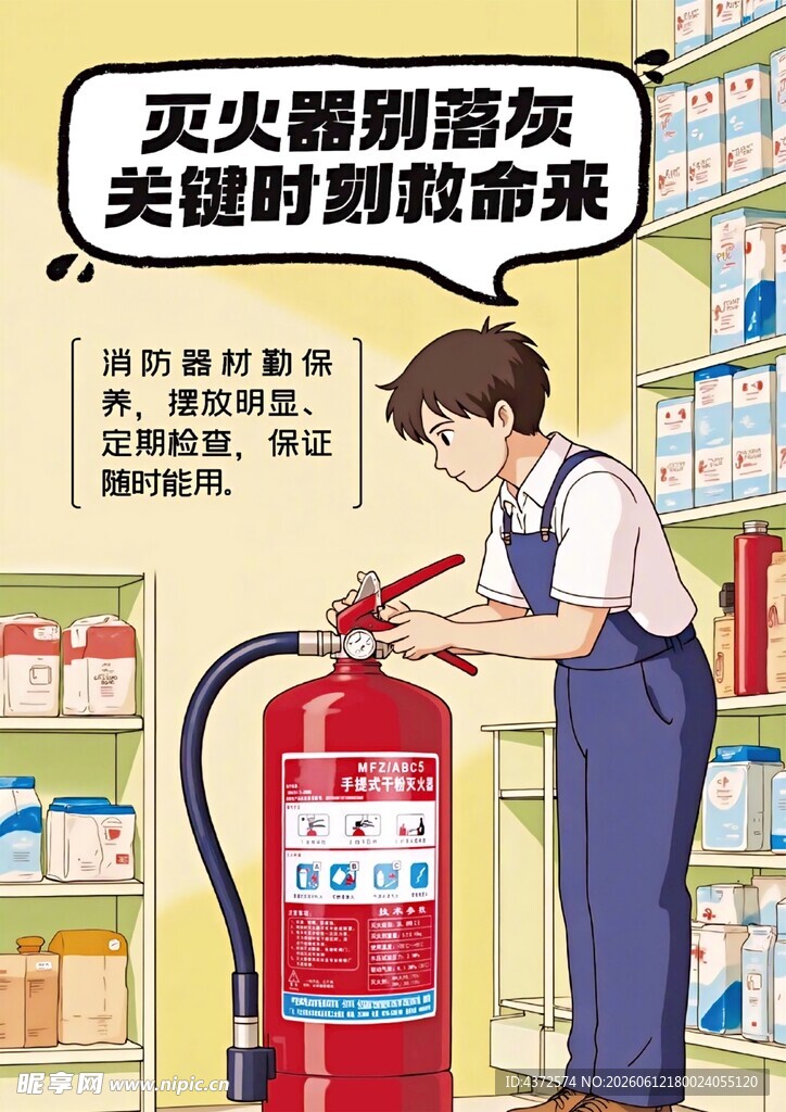 灭火器安全 漫画