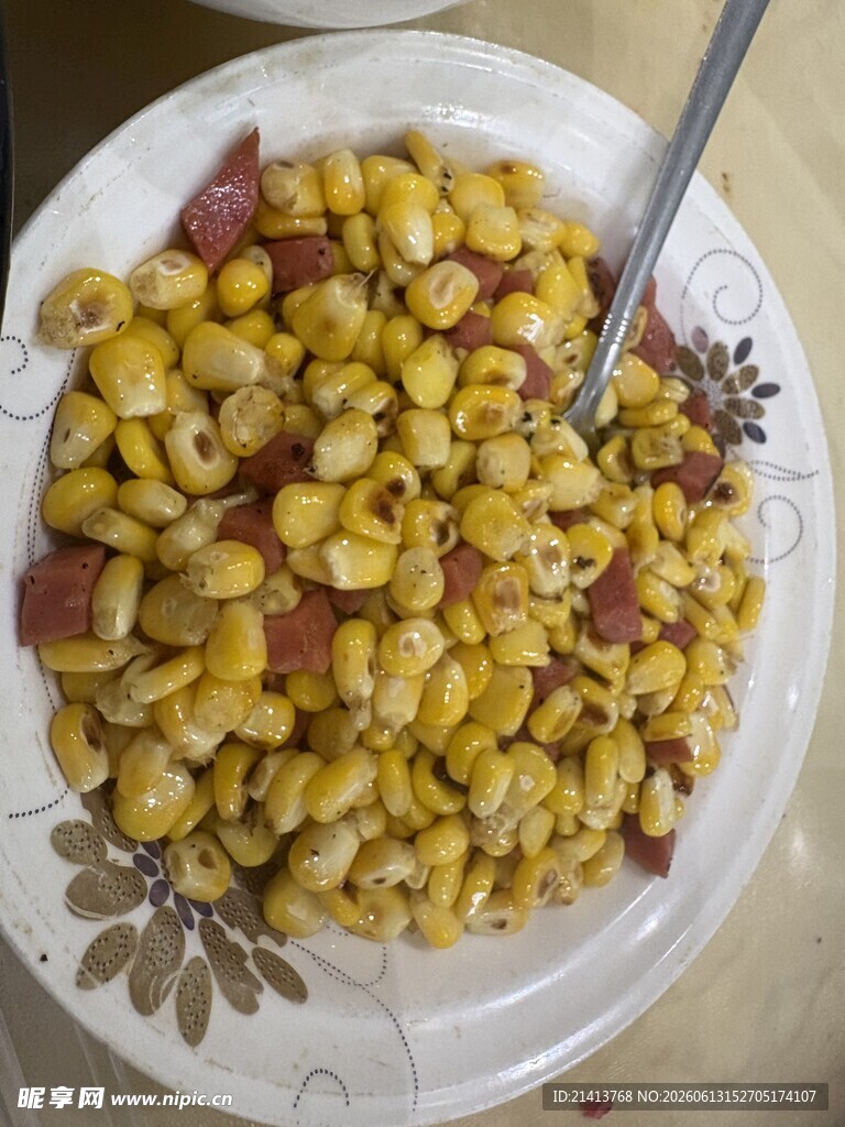 火腿玉米粒美味菜肴