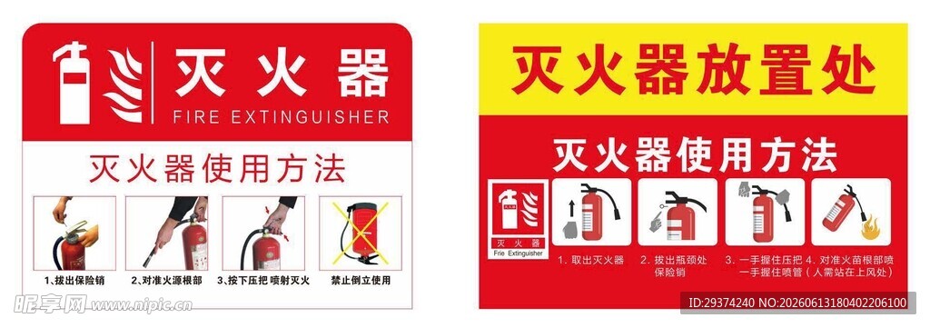 灭火器放置处标识牌