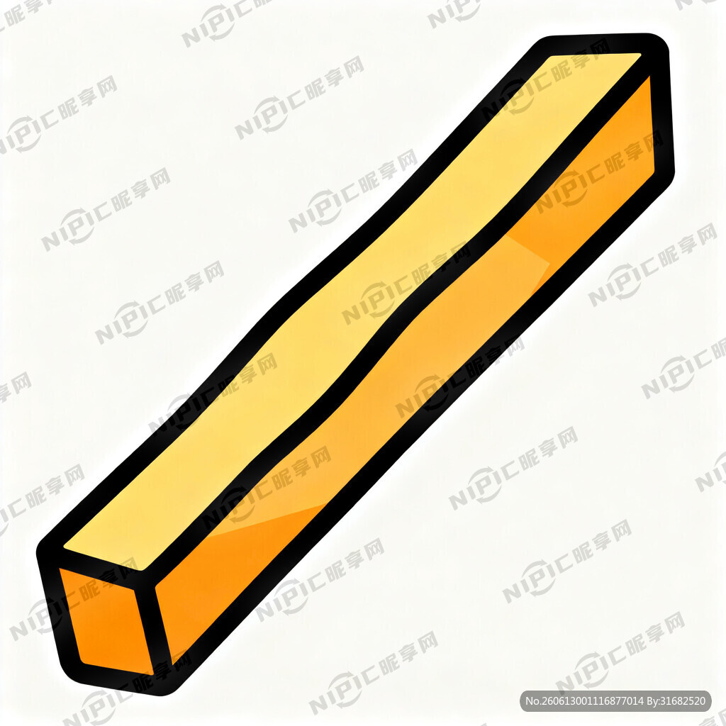 一根薯条 卡通 抽象线条 矢量